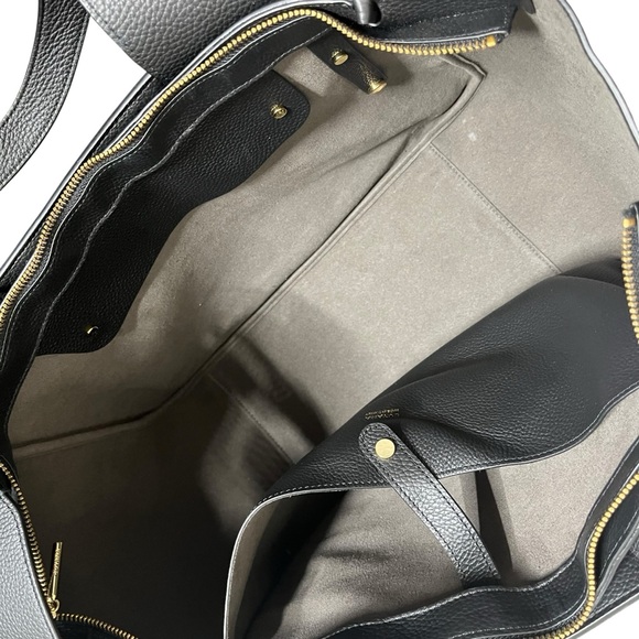 Cuyana Mila Satchel Black Italian Leather Work Travel Laptop Tote Bag - Picture 12 of 15